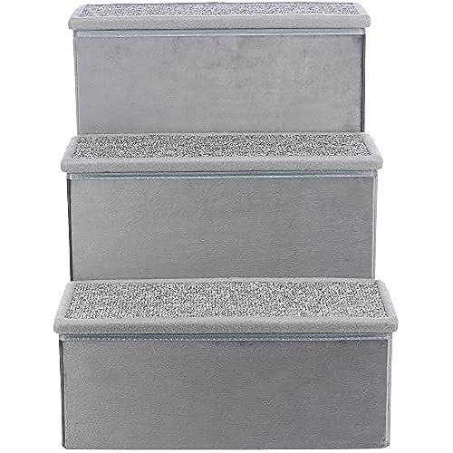 Alternative view of TRIXIE Velour Foldable 3-Step Pet Stairs with Storage