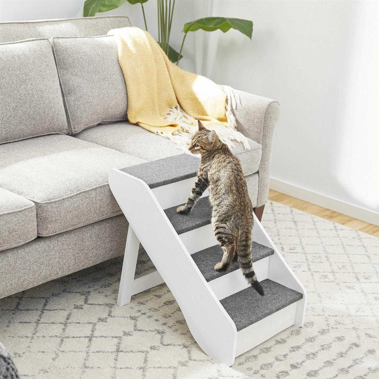 Frisco Deluxe Foldable Wood Carpeted Pet Stairs