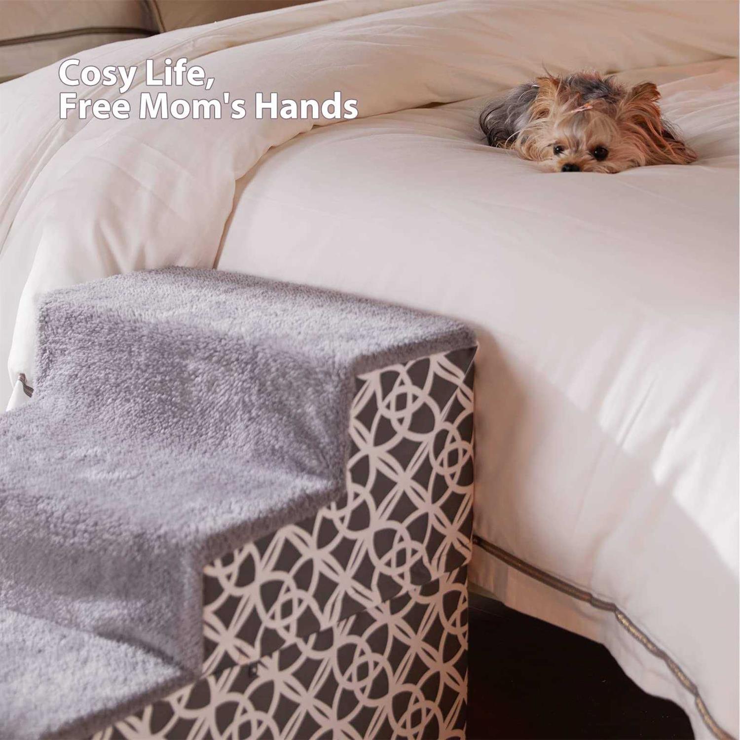 Alternative view of BFPETHOME Dog Stairs and Steps, for Small Medium Dogs and Cats, Pet Stairs and Dog Foam Steps for High Bed and Couch