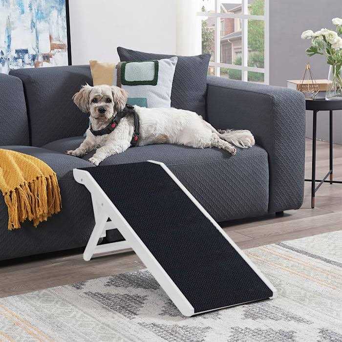 Unipaws Foldable Wooden Pet Ramp Adjustable Height
