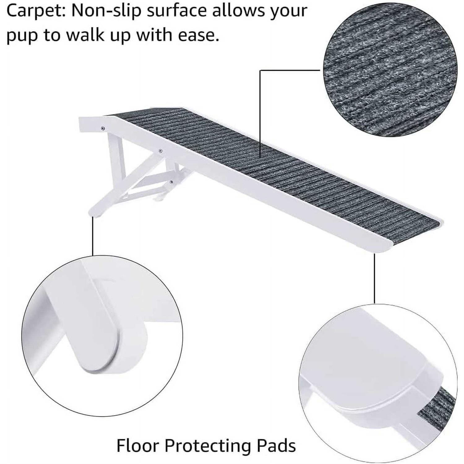 Alternative view of Unipaws Foldable Wooden Pet Ramp Adjustable Height