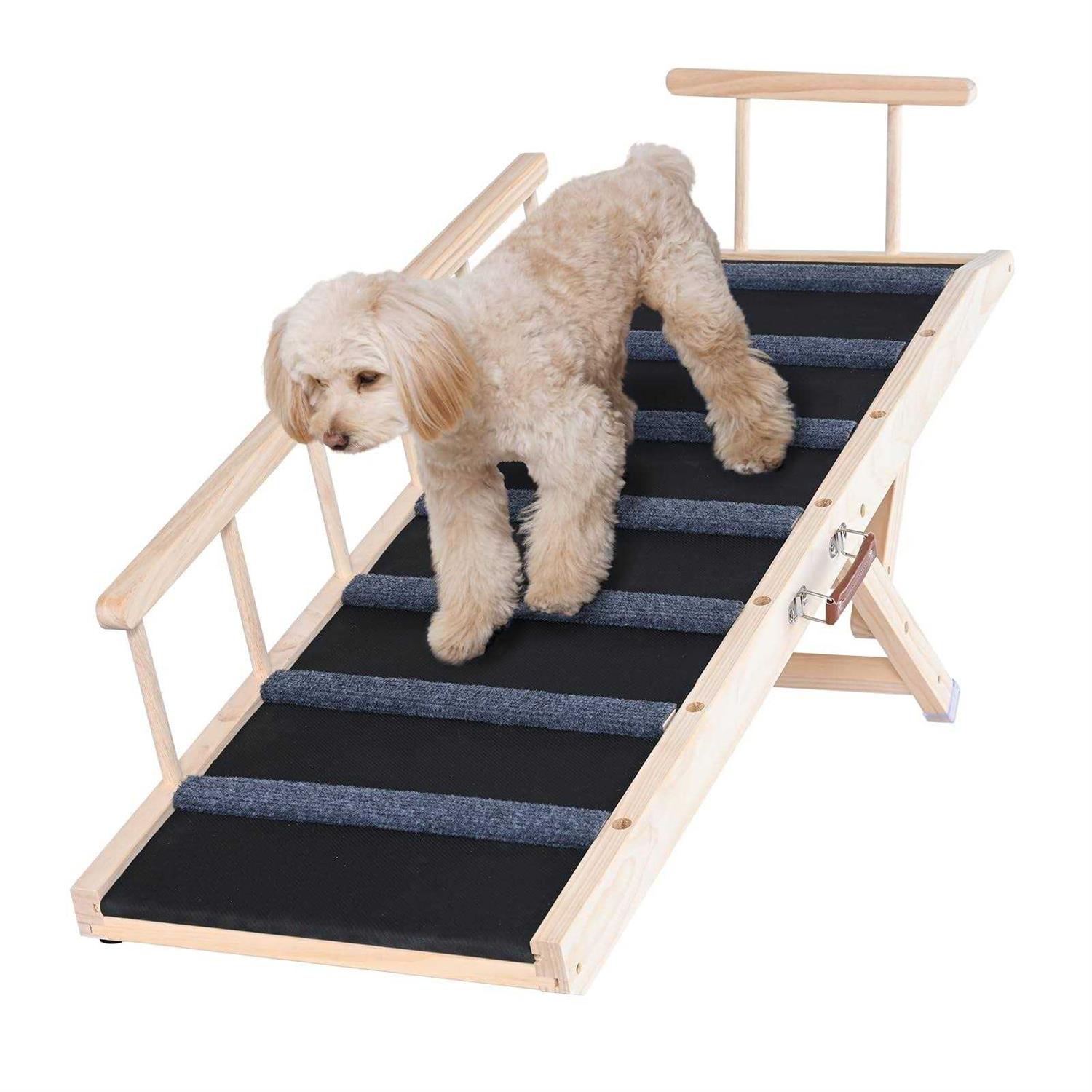 VEVOR Dog Ramp Folding Pet Ramp for Bed Adjustable Dog Ramp for Small