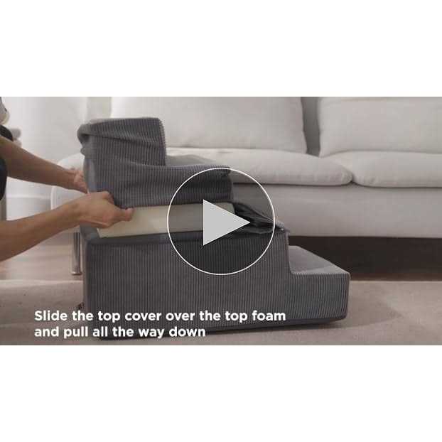 Alternative view of LE SURE Lesure Dog Stairs for Small Dogs Pet Stairs Beds and Couch, Folding Pet Steps with CertiPUR-US Certified Foam for Cat and Doggy