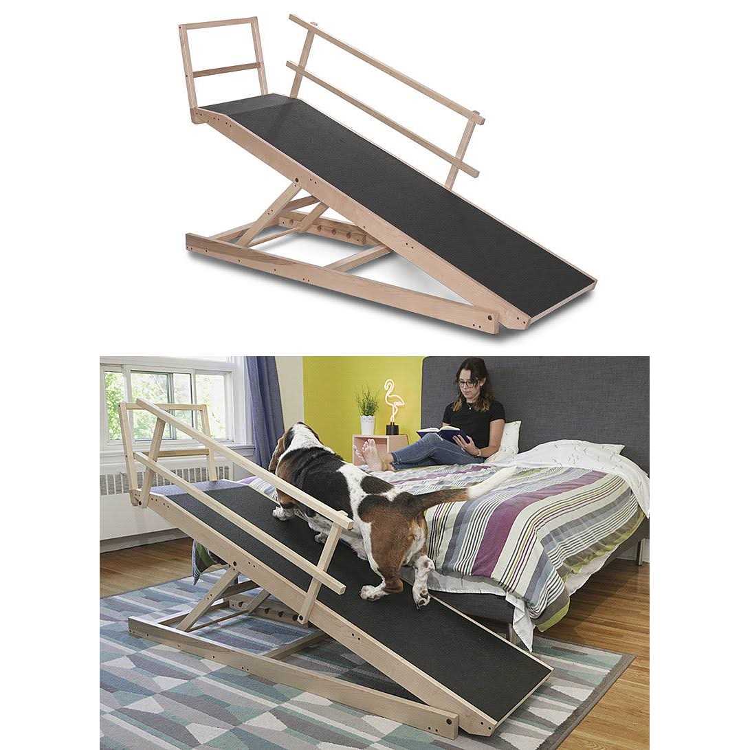 Doggoramps Large Bed Ramp for Big & Medium Dogs Adjustable Height Sturdy