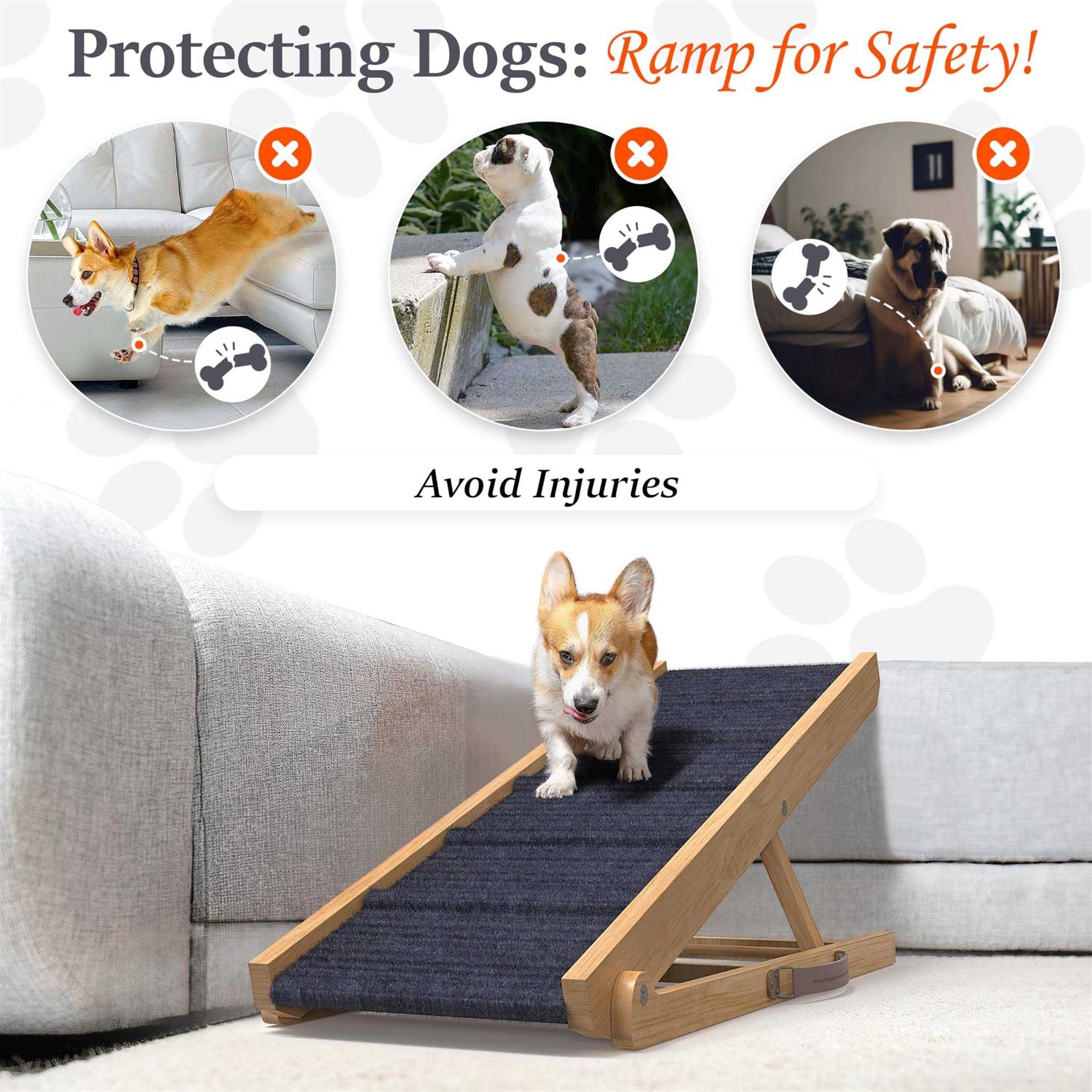 Alternative view of PATHOSIO PETS Dog Ramp for Bed Small Dog to Large Dog Portable Ramp for Dogs