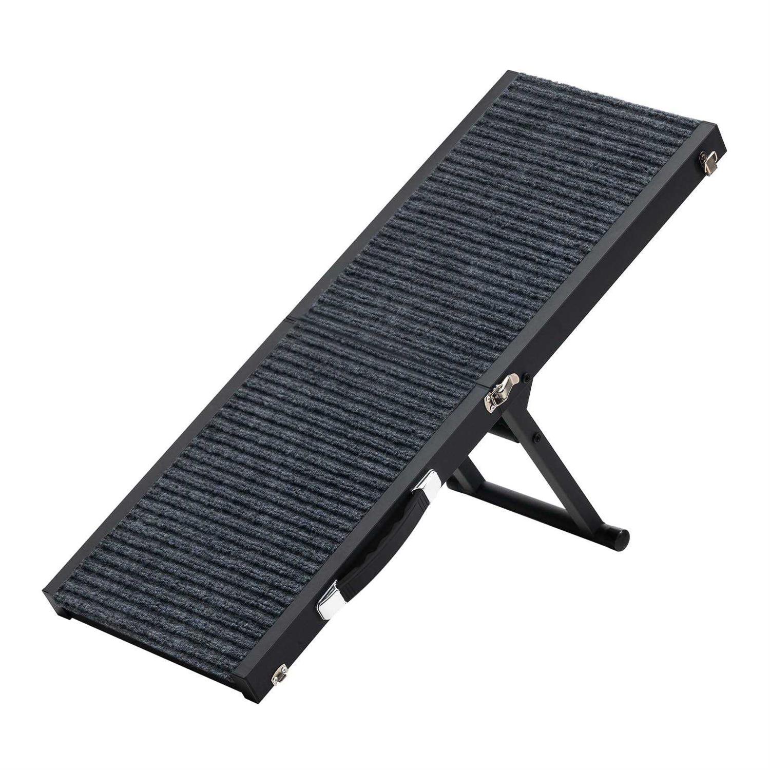 MAHANCRIS Dog Ramp 32'' Long Portable Pet Stair Ramp with Non-Slip Rug Surface