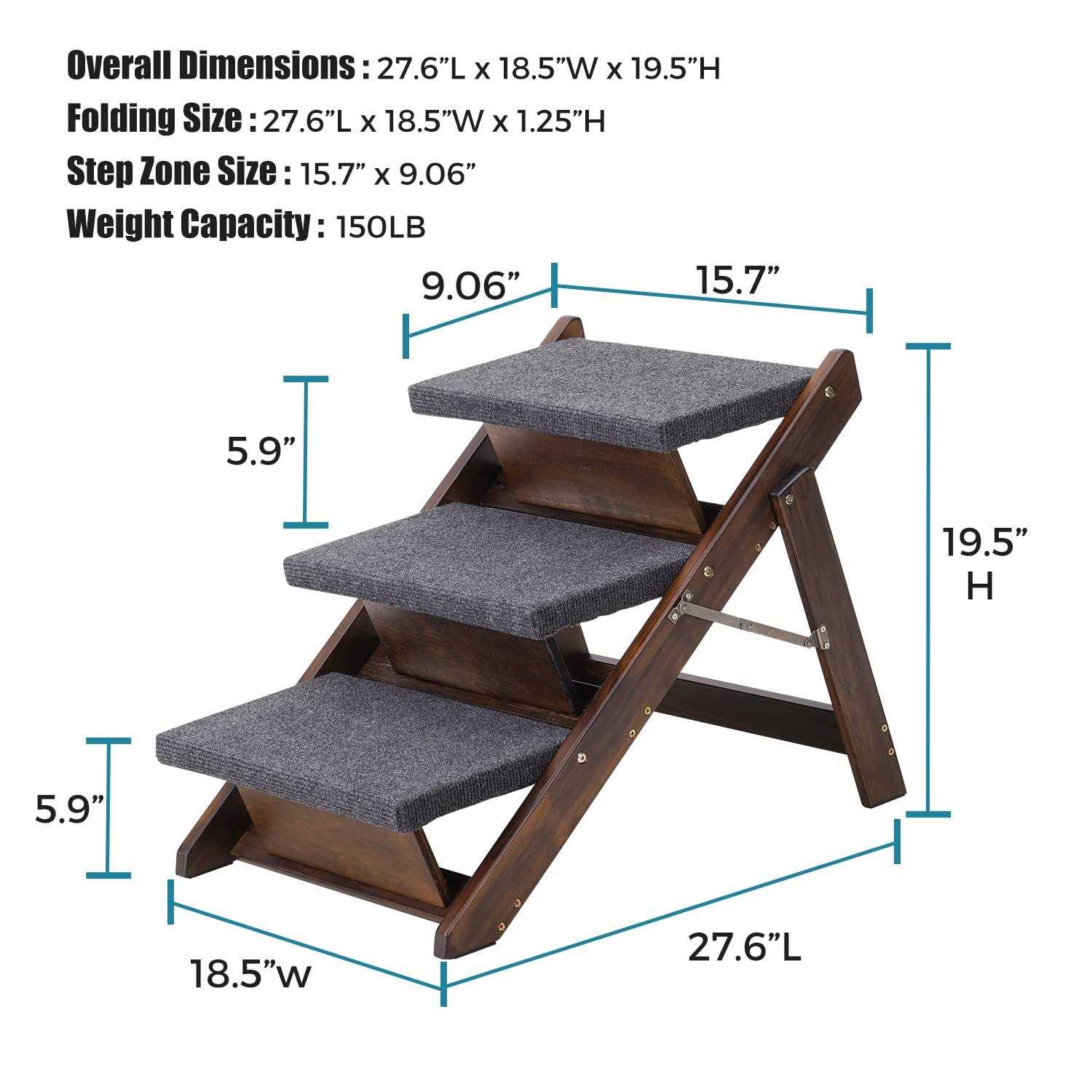 Alternative view of Sweetbin Wooden Pet Stairs/Pet Steps for All Dogs and Cats Up to 150Lbs