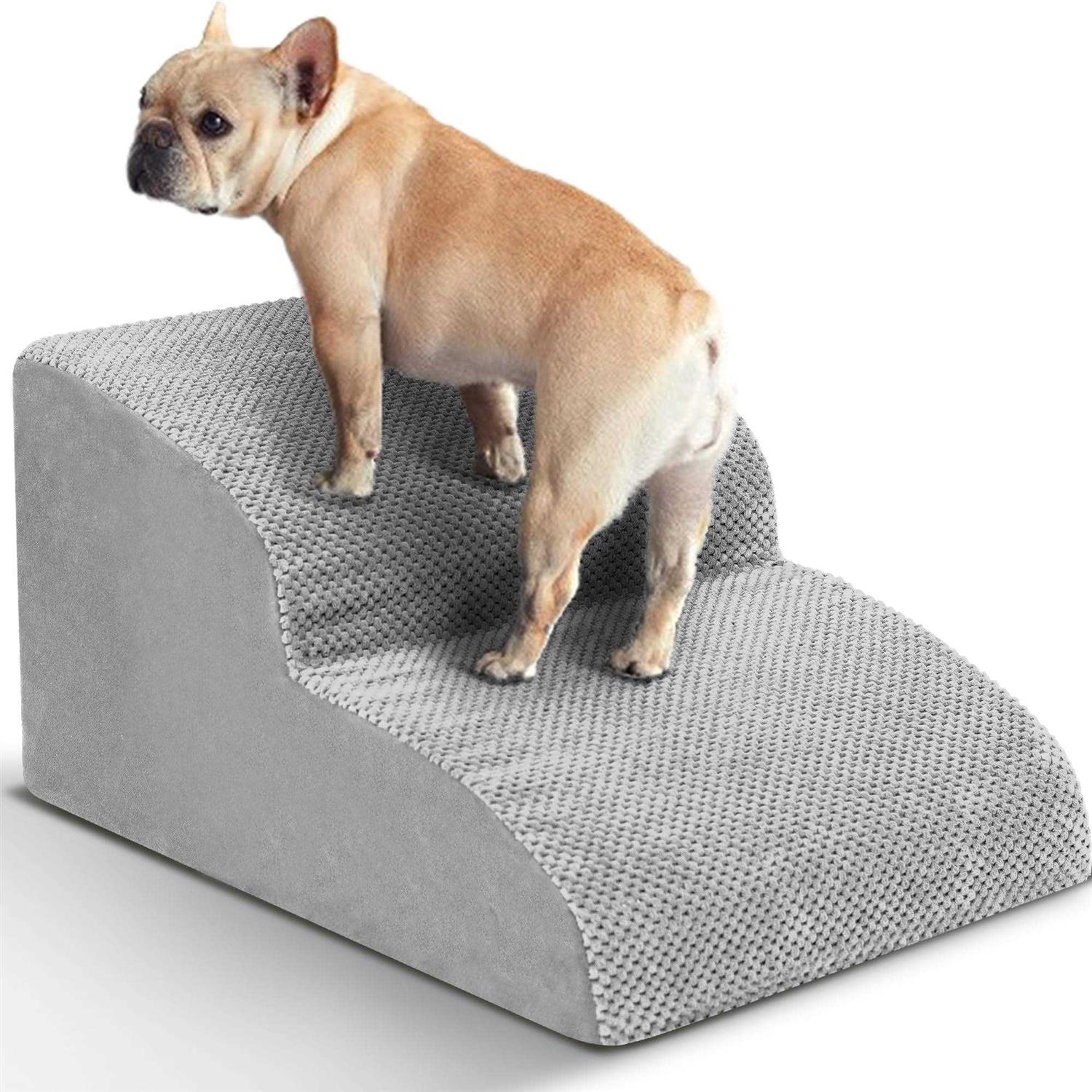 Heeyoo Dog Stairs for Small Dogs, High Density Foam Dog Ramp, Extra Wide Non-Slip Pet Steps for High Beds Or Couch