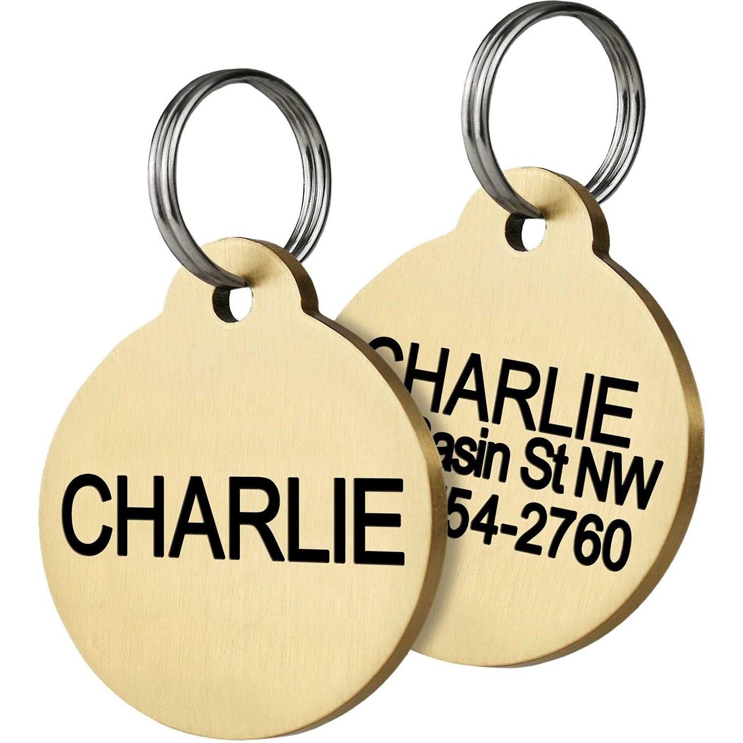 Frisco Brass Personalized Dog & Cat ID Tag
