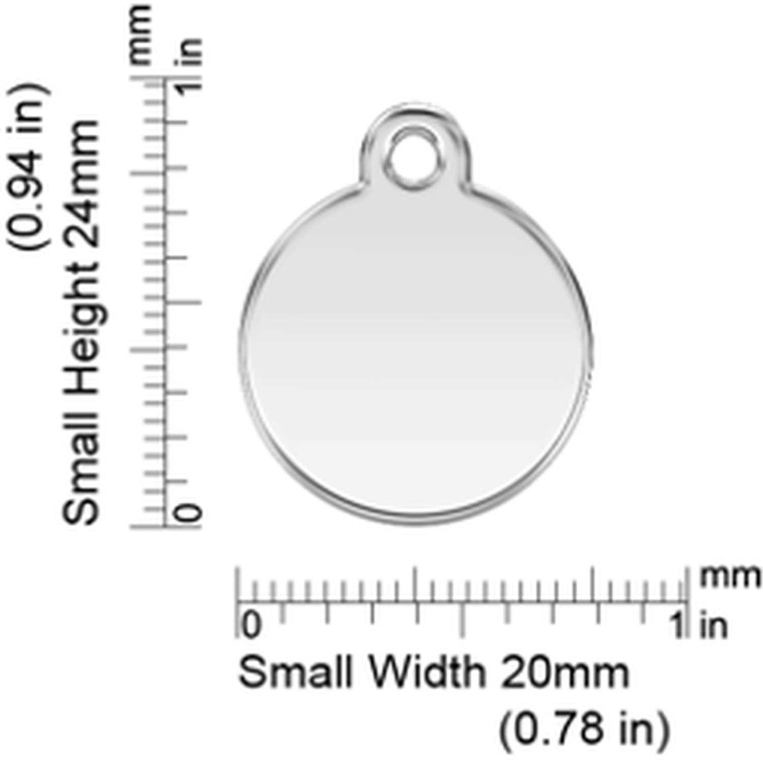 Alternative view of Red Dingo Paw Print Enamel Stainless Steel Dog ID Tag