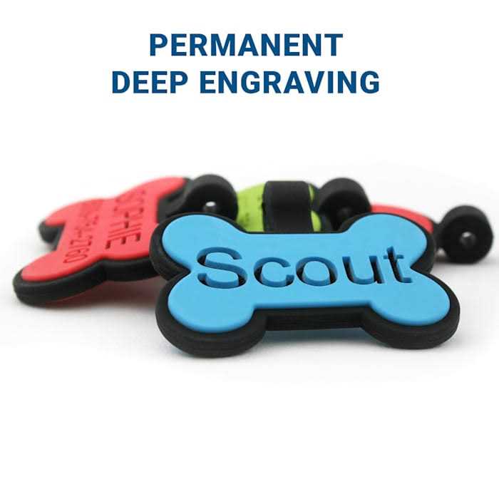Alternative view of GoTags Personalized Silent Silicone Round Shape