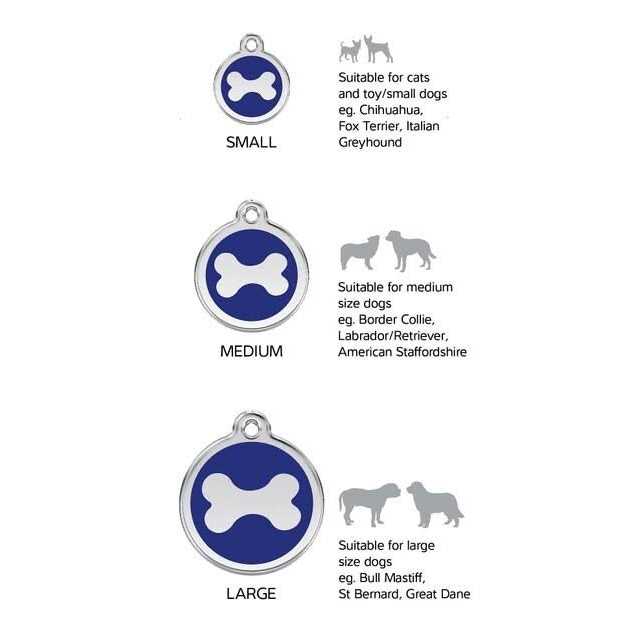 Alternative view of Red Dingo Enamel Pet ID Tag