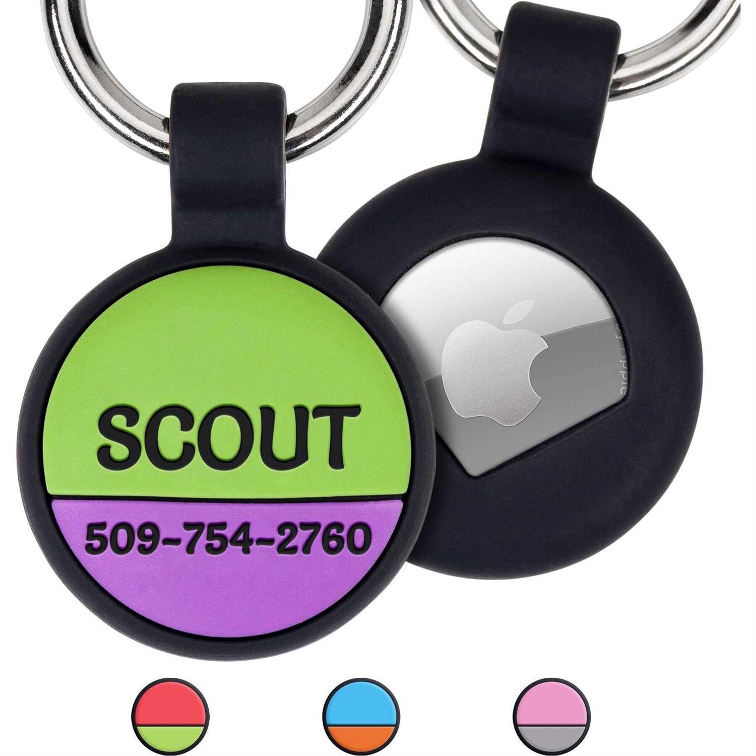 GoTags Personalized AirTag Holder for Collar Dog & Cat ID Tag