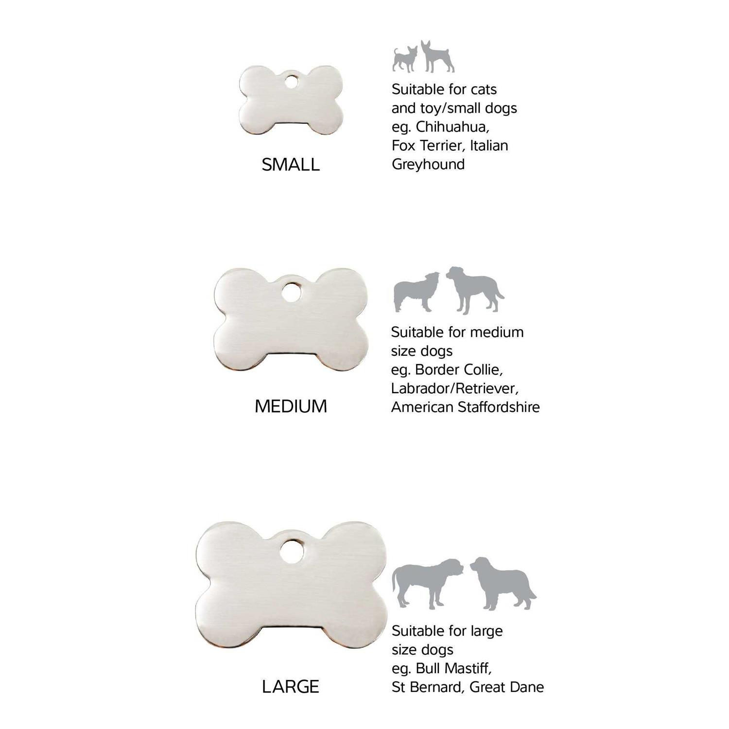 Alternative view of Red Dingo Bone Pet ID Dog Tag