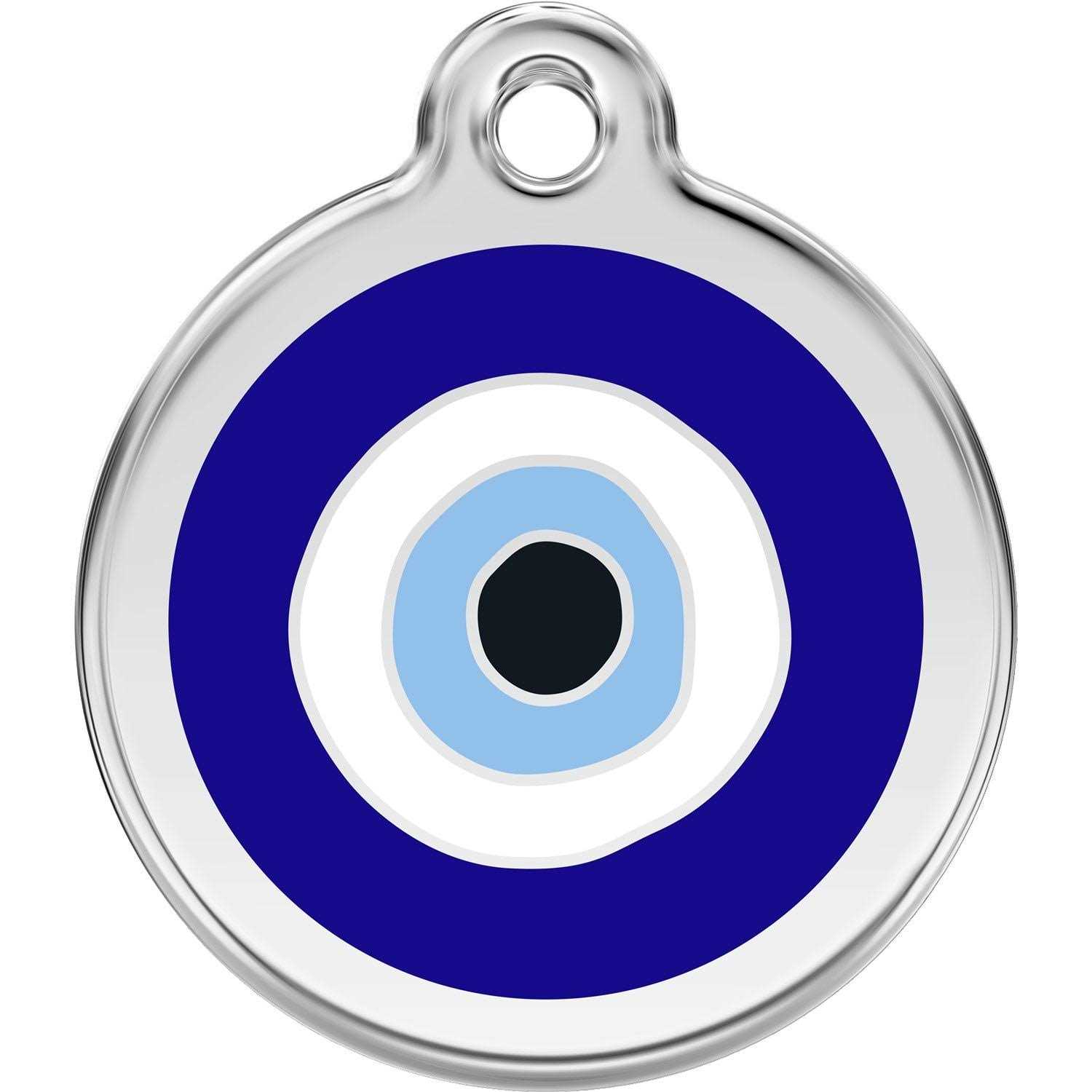 Red Dingo Enamel Pet ID Tag Evil Eye