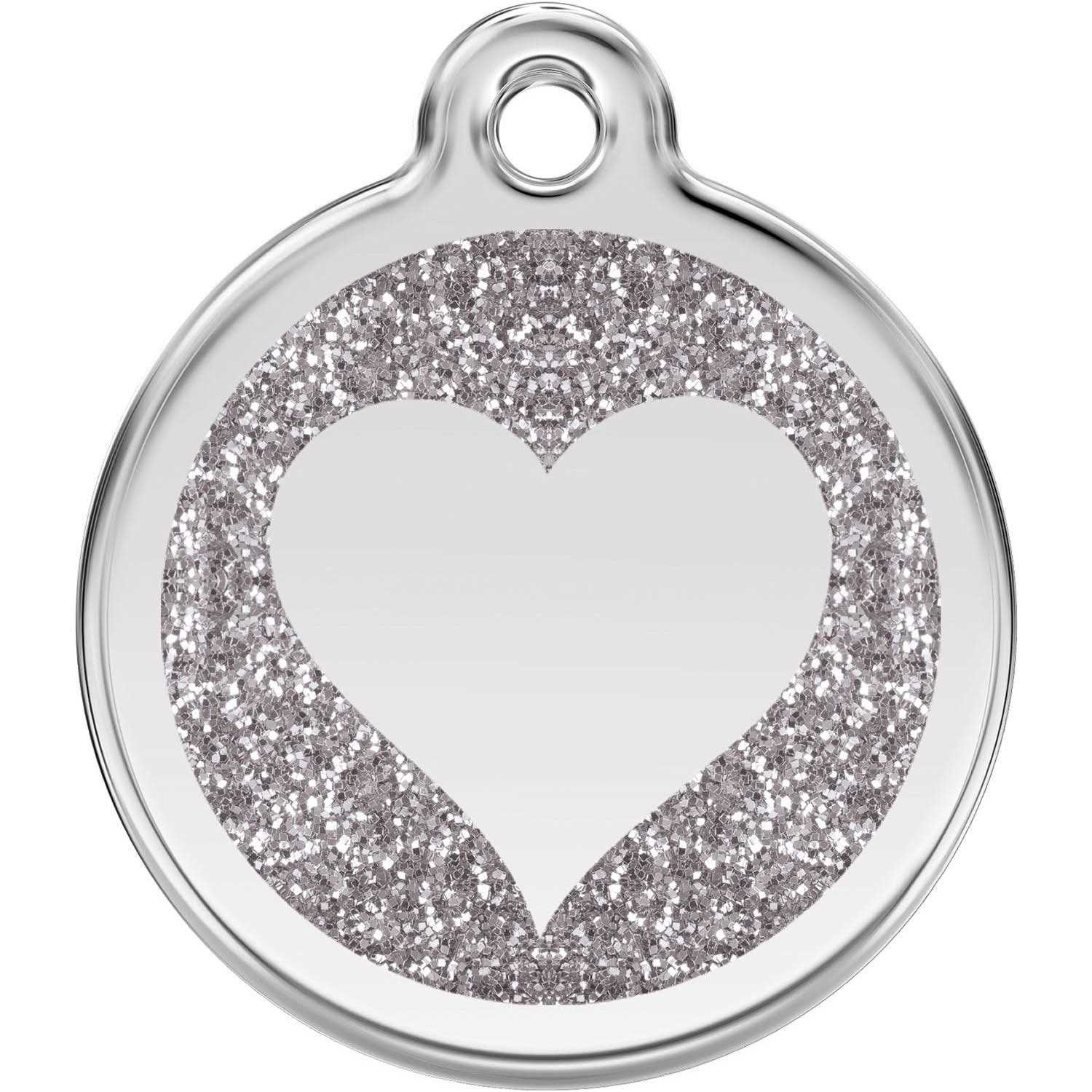 Red Dingo Enamel Pet ID Tag Heart