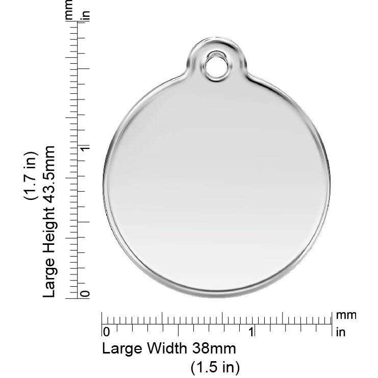 Alternative view of Red Dingo Circle Pet ID Dog Tag