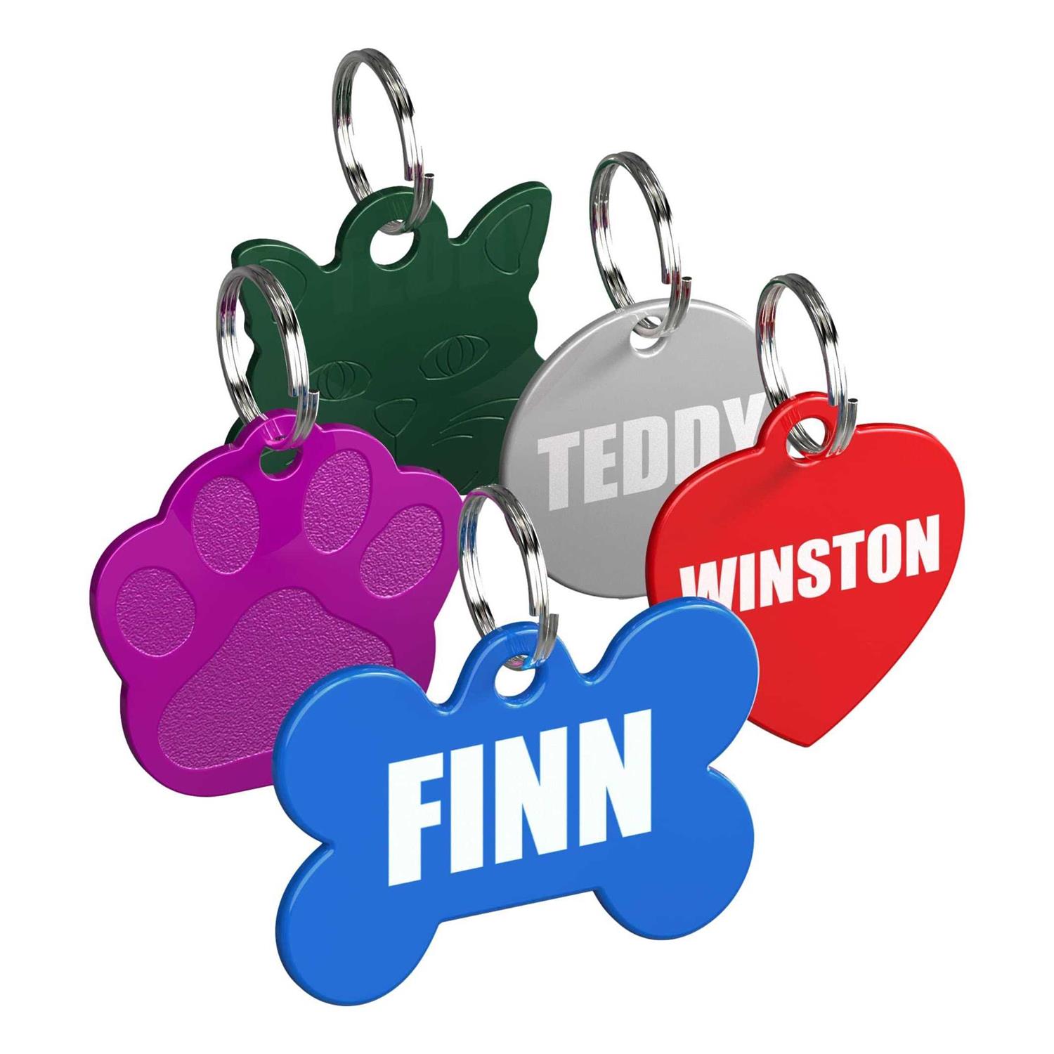 Alternative view of Pet ID Tag Custom for Dog Cat Personalized Many Shapes and Colors to Choose from