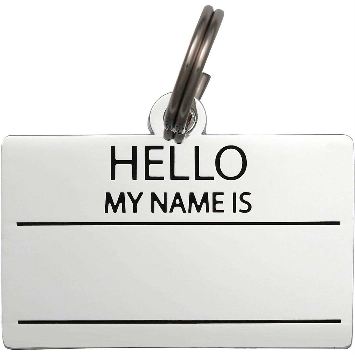 Two Tails Pet Company Hello My Name is ID Tag