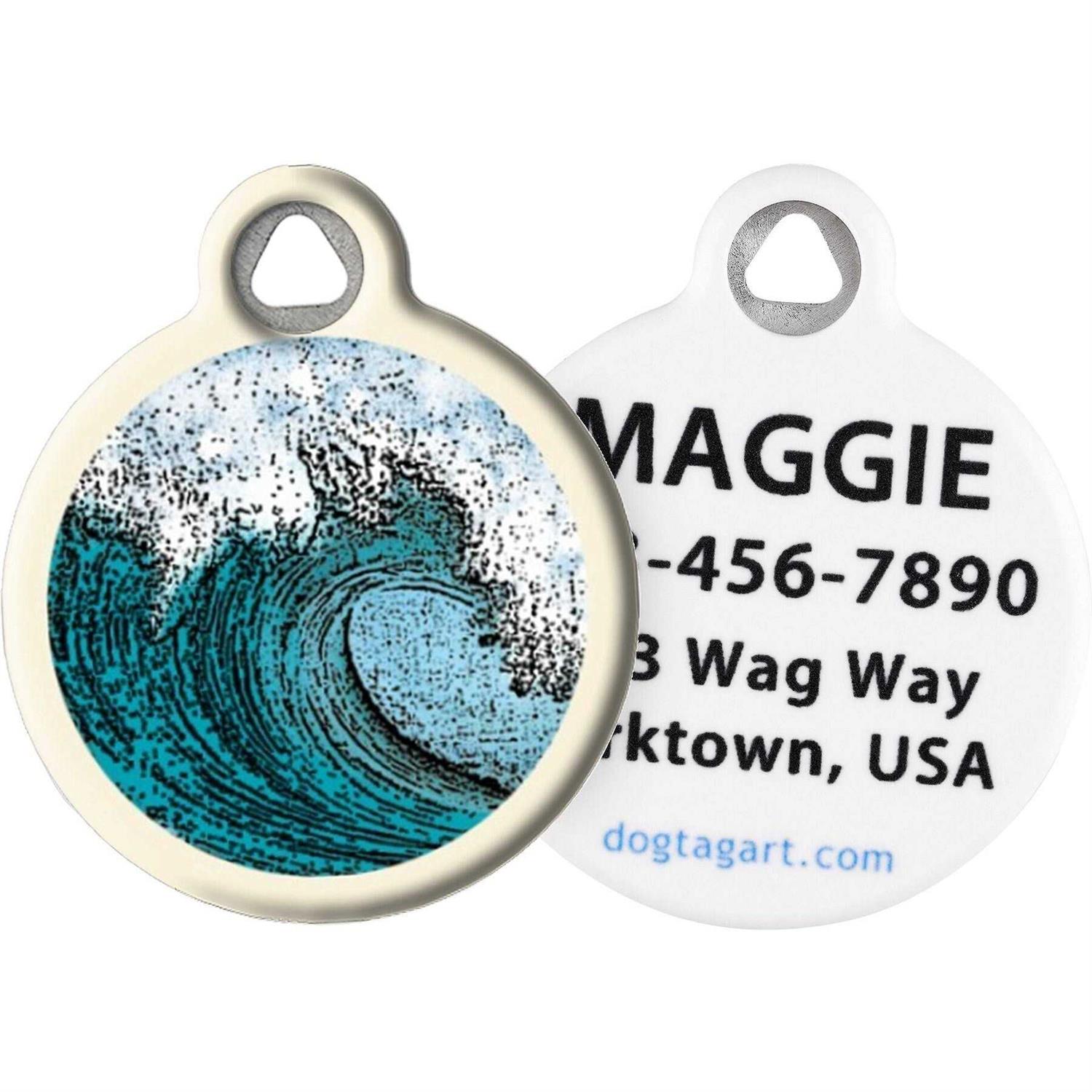 Dog Tag Art Wave Personalized Dog & Cat ID Tag