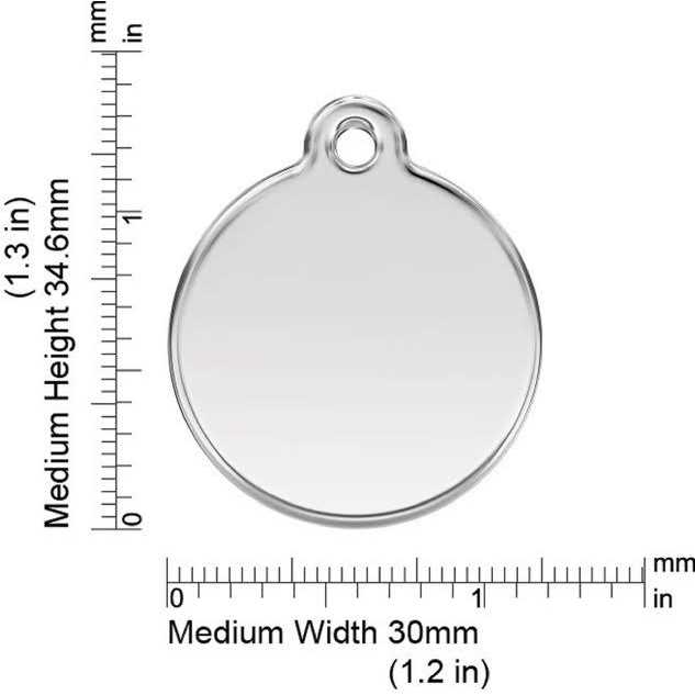 Alternative view of Red Dingo Medical ID Dog Tag