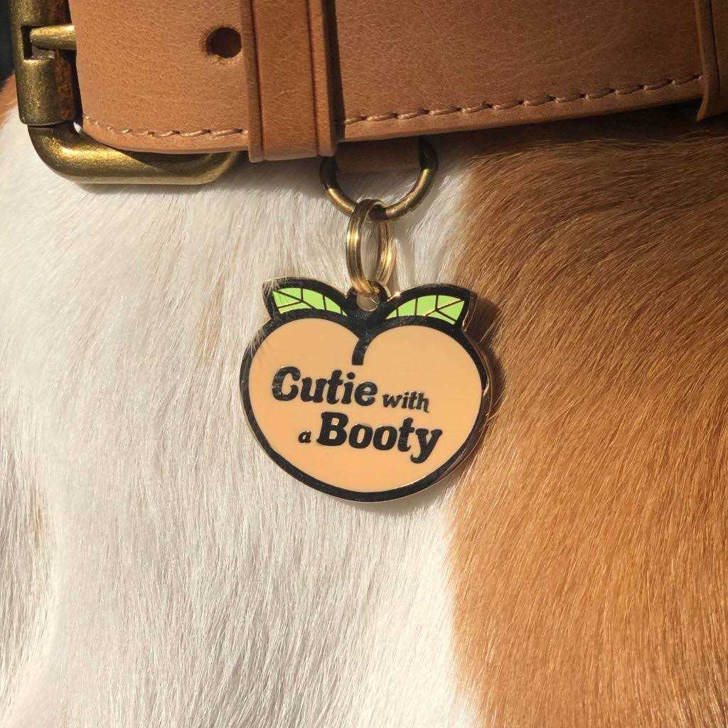 Alternative view of Two Tails Pet Company Cutie with a Booty Pet ID Tag