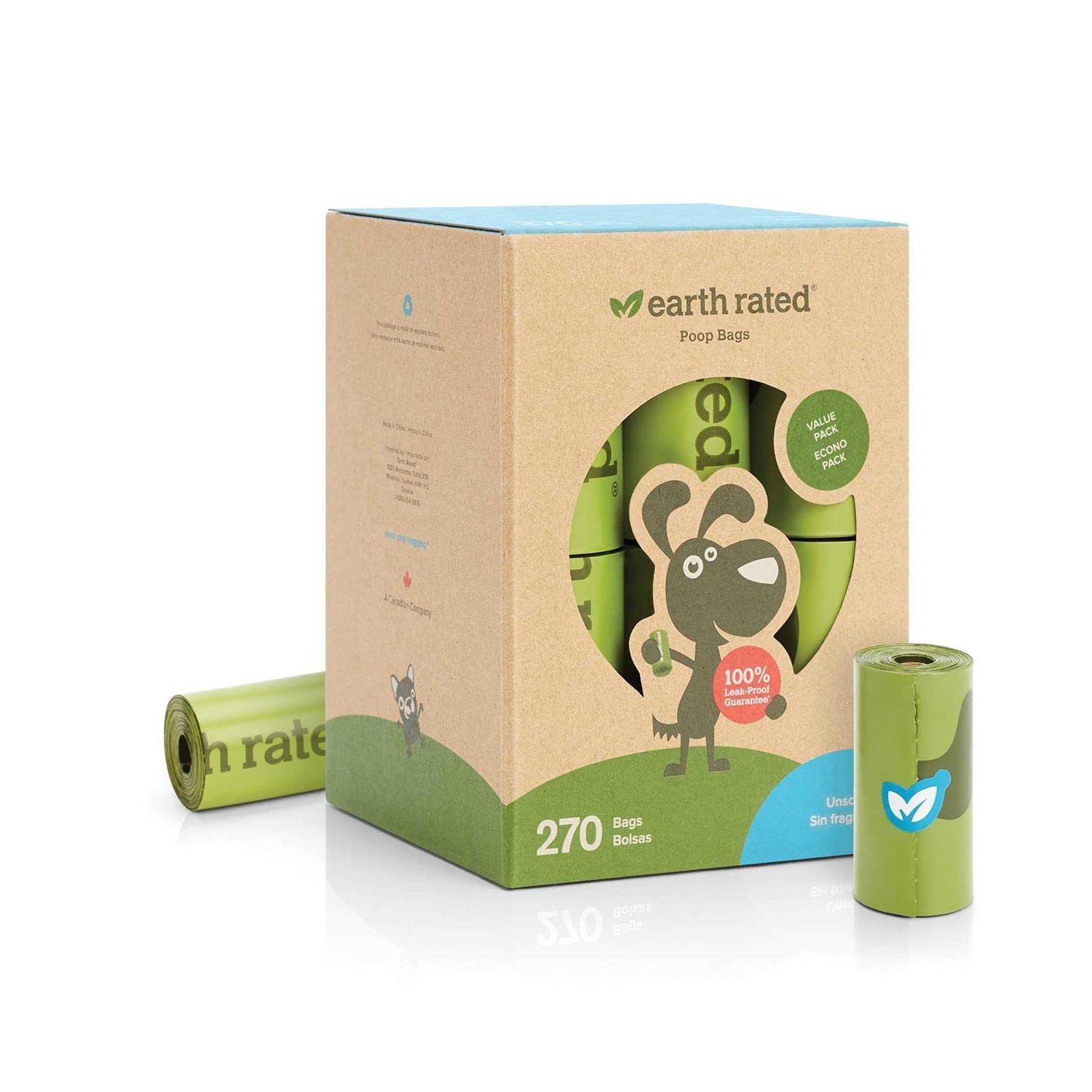 Earth Rated Dog Poop Bags, Guaranteed Leak Proof and Extra Thick Waste Dogs