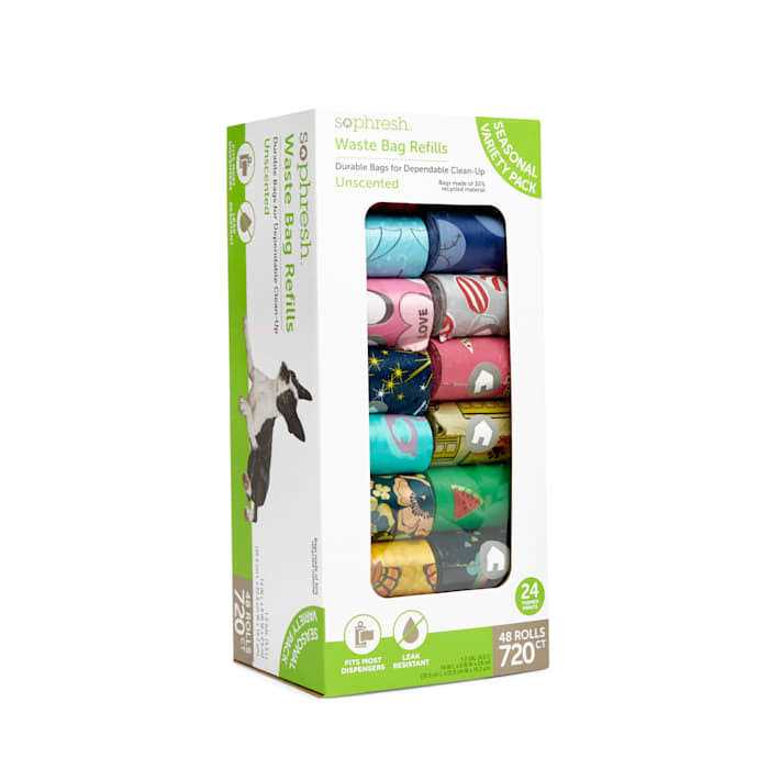 Alternative view of So Phresh Dog Waste Bag Refill Rolls Seasonal Bulk Variety Pack. Count of 720