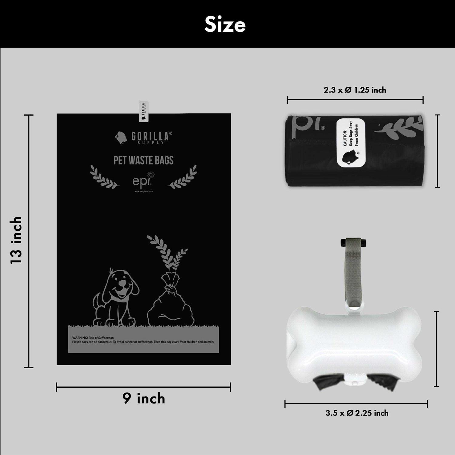 Alternative view of Gorilla Supply Dog Poop Waste Bags with Dispenser and Leash Tie