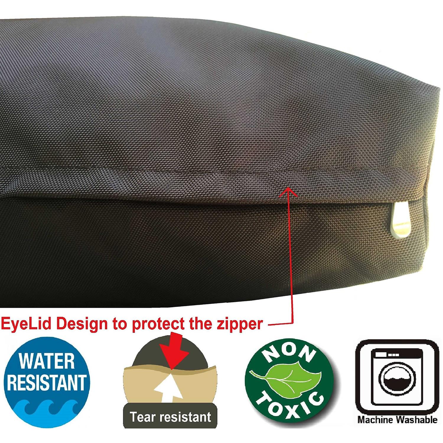 Alternative view of Dogbed4less 1680 Ballistic Heavy Duty Dog Pet Bed External Zipper Duvet cover