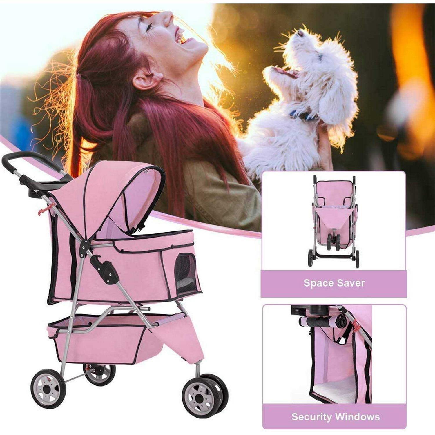 Alternative view of BestPet 3 Wheel Pet Stroller