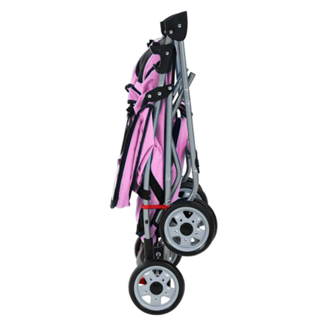 BestPet Pet Stroller Cat Dog Cage Stroller Travel Folding Carrier