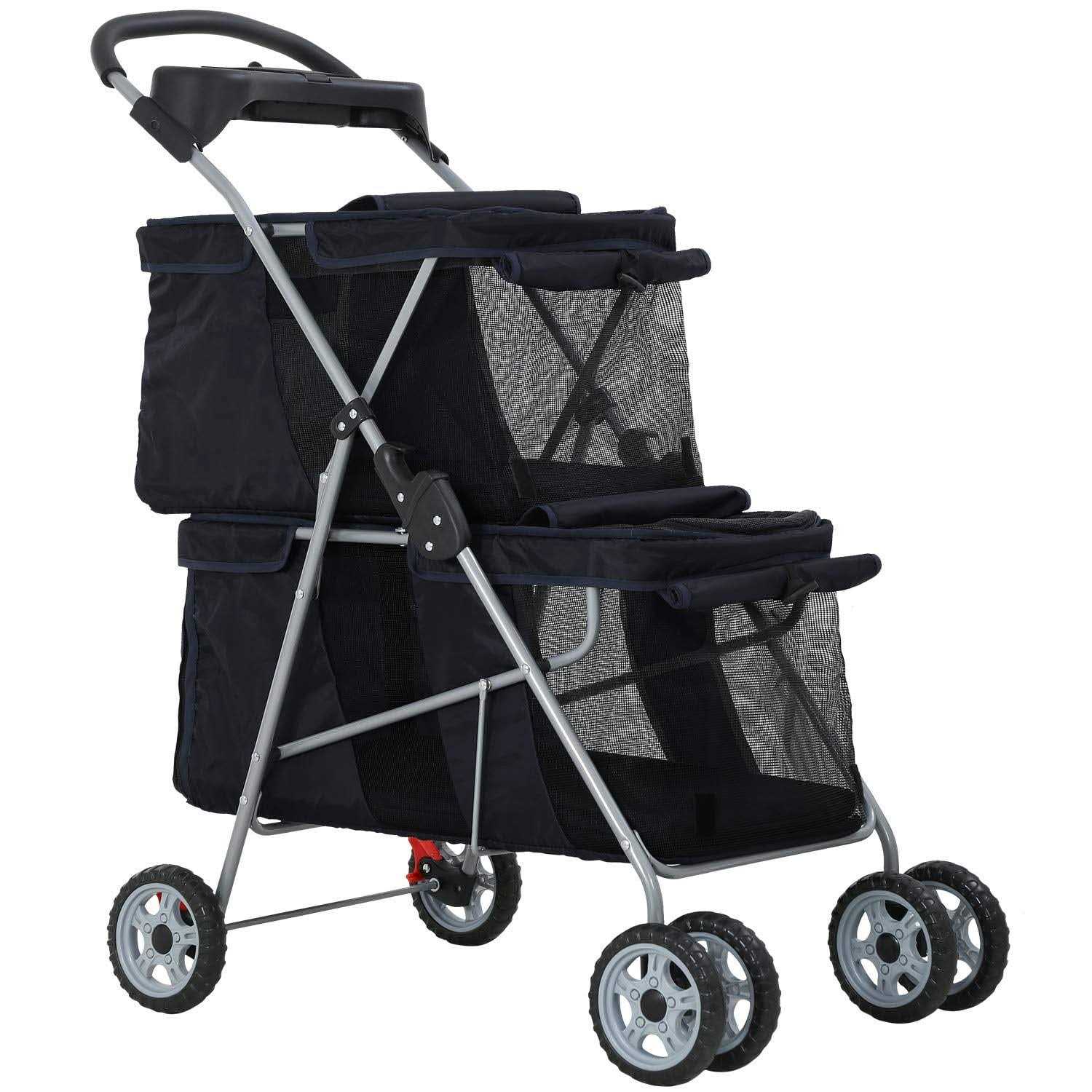 Bestpet Dog Stroller Cat Stroller Pet Carriers Bag Jogger Stroller for Small Medium Dogs Cats