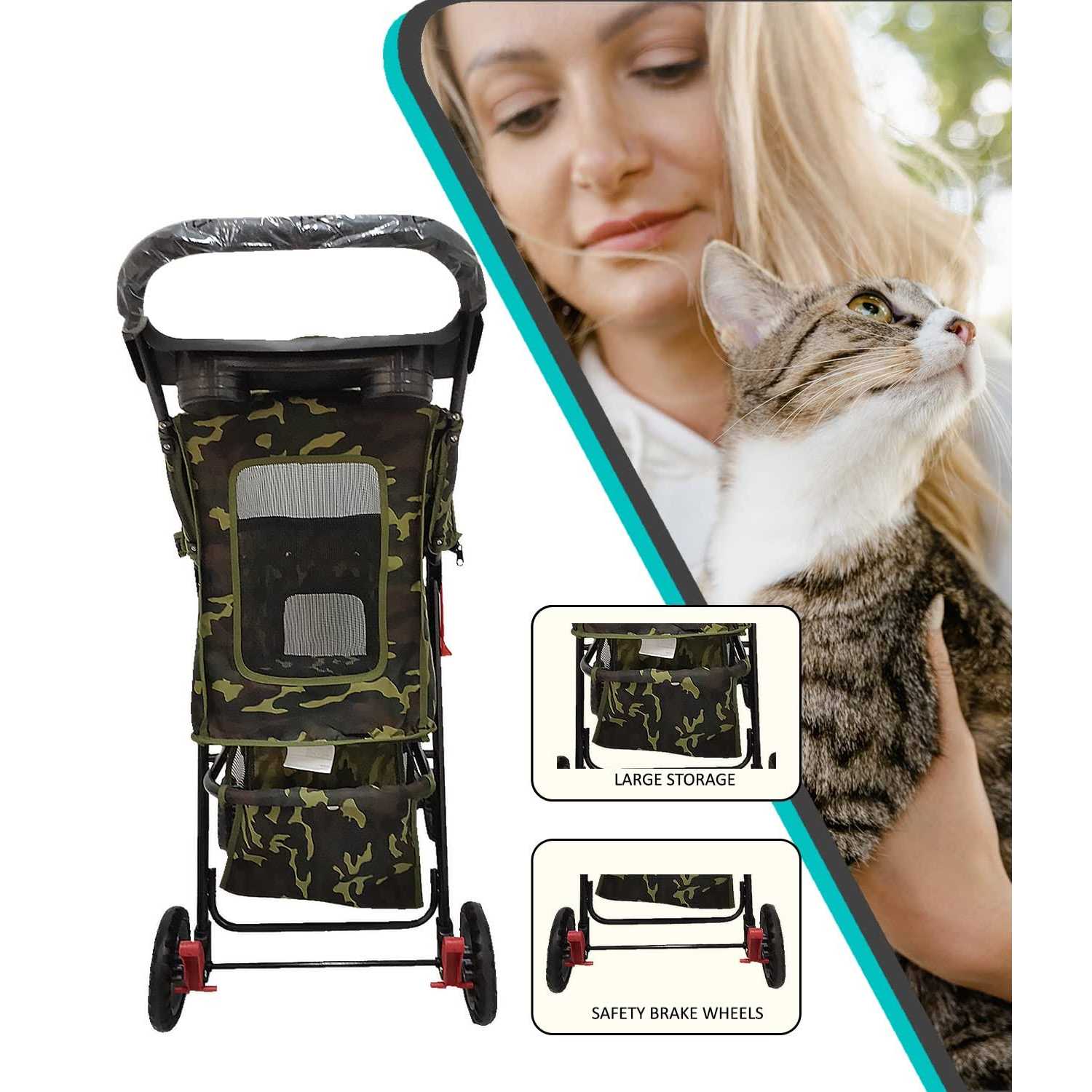 Alternative view of AmorosO Convenient Pet Stroller