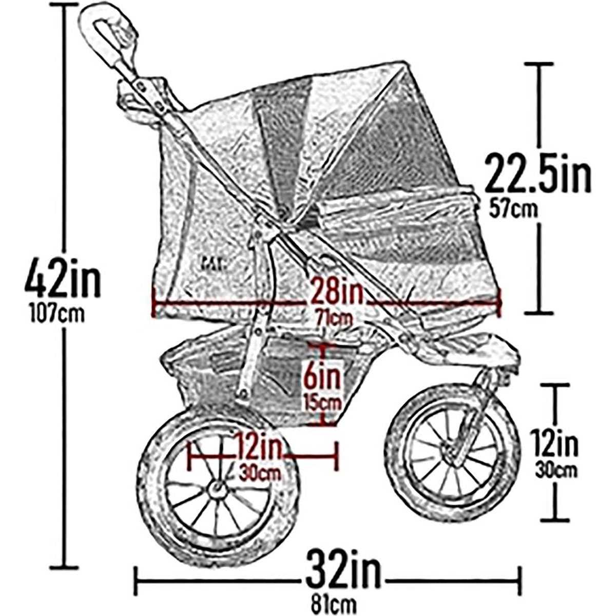 Alternative view of Pet Gear AT3 No-Zip Pet Stroller