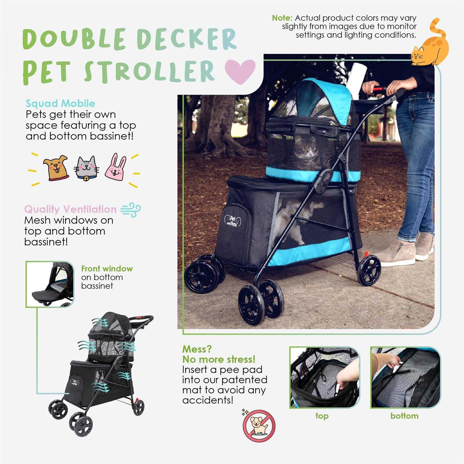 Alternative view of Petique Double Decker Pet Stroller