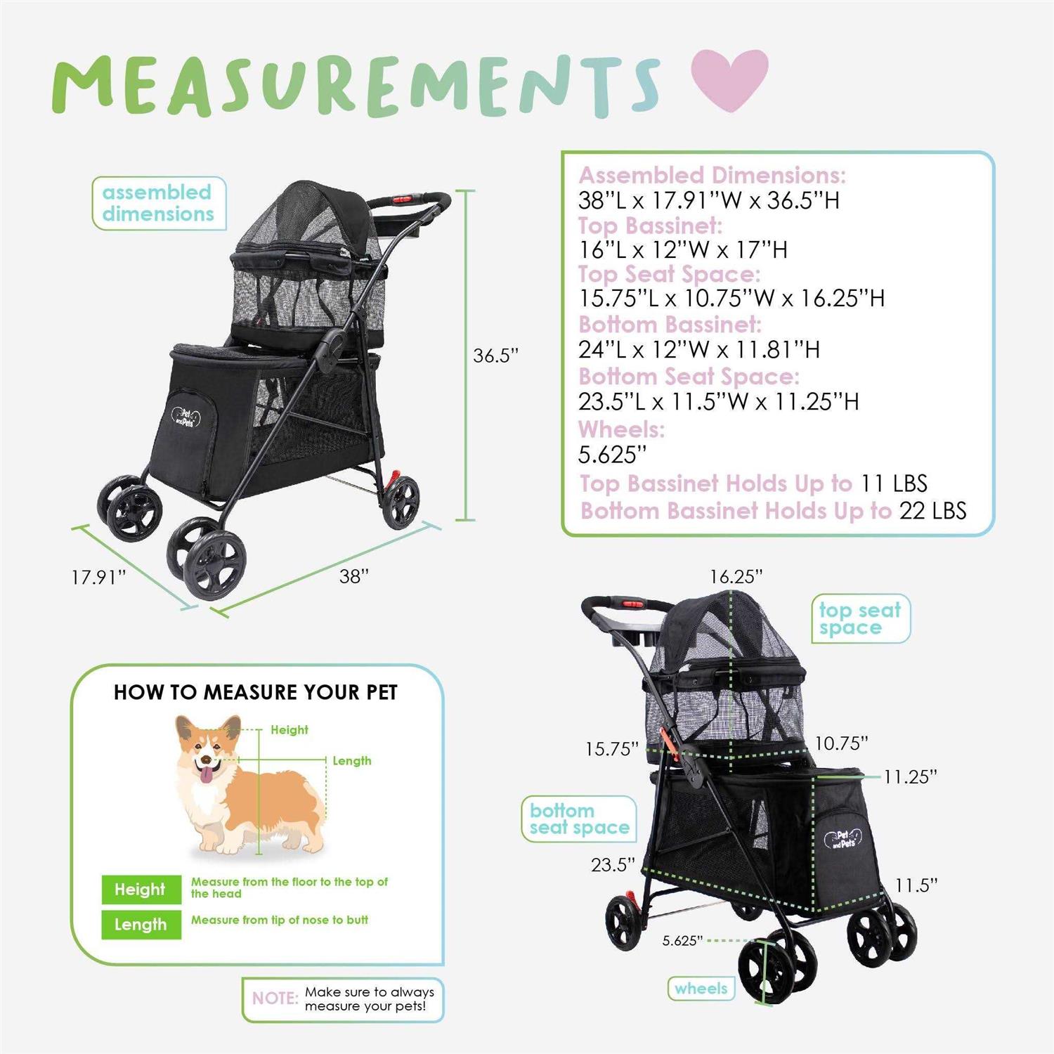 Alternative view of Petique Double Decker Pet Stroller
