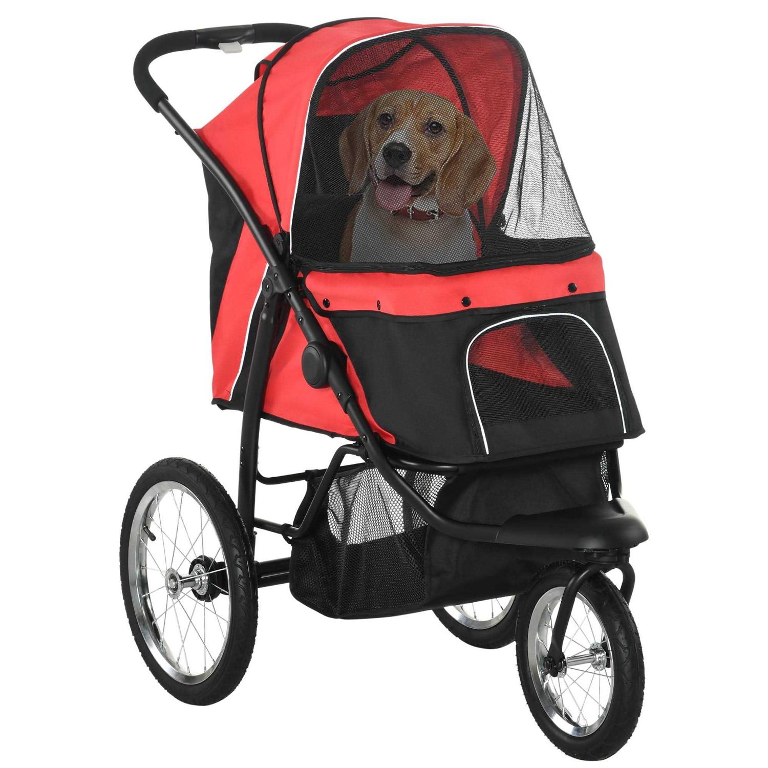 PawHut Pet Stroller for Small Dogs and Medium Dogs Foldable Cat Pram