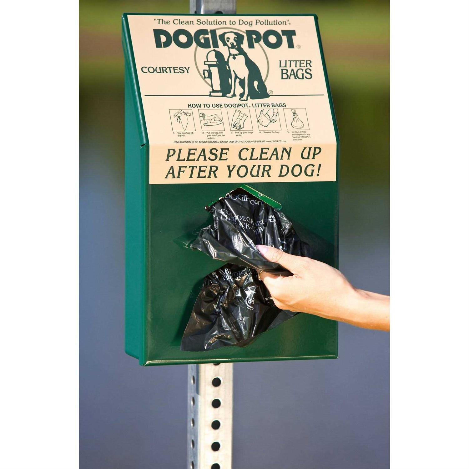 Alternative view of Dogipot Aluminum Dog Waste Bag Dispenser