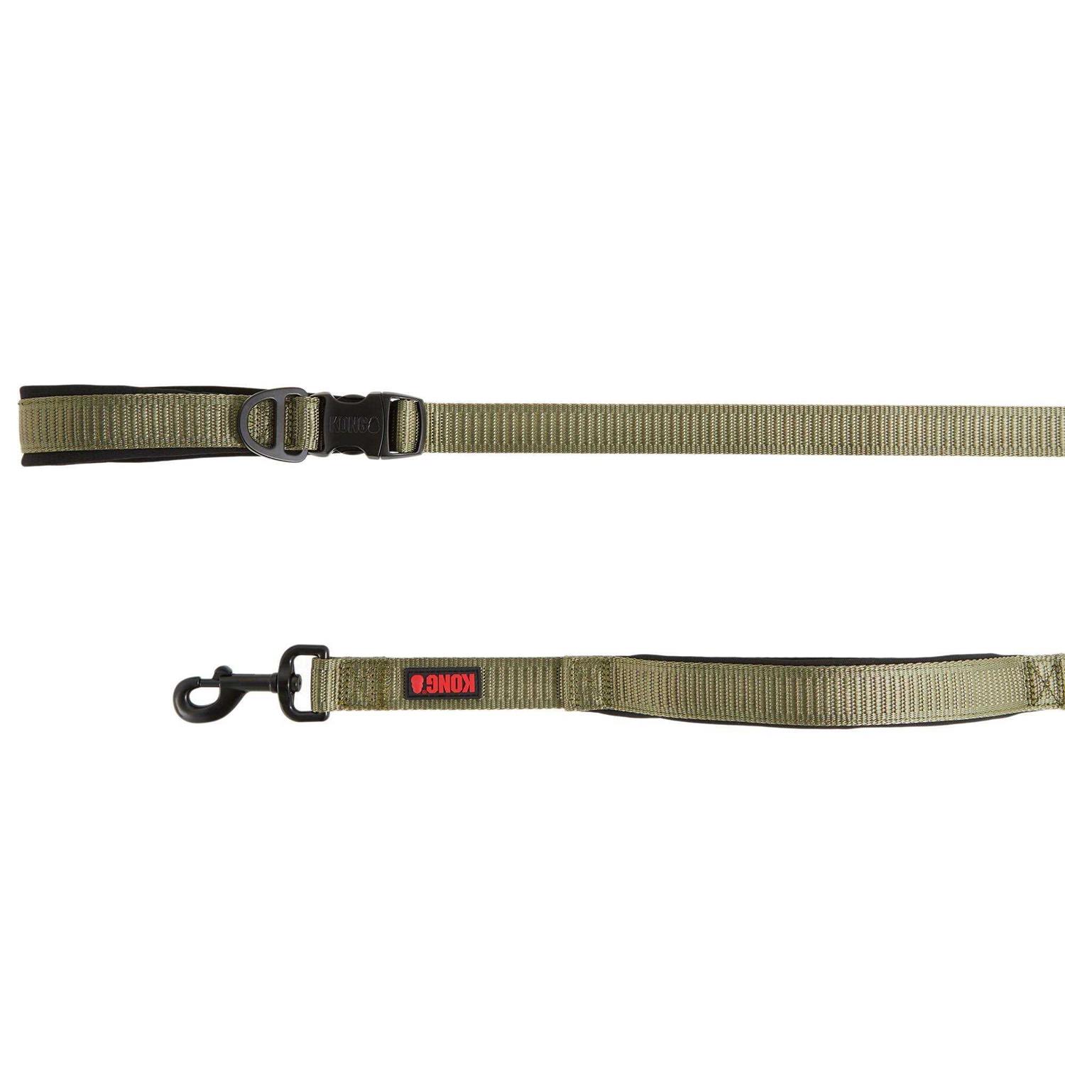 KONG Shock Absorbing Hands-Free Dog Leash 6-ft long in Green