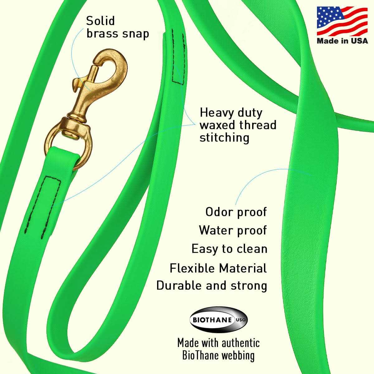 Alternative view of Viper Biothane K9 Working Dog Leash Waterproof Lead for Tracking Train