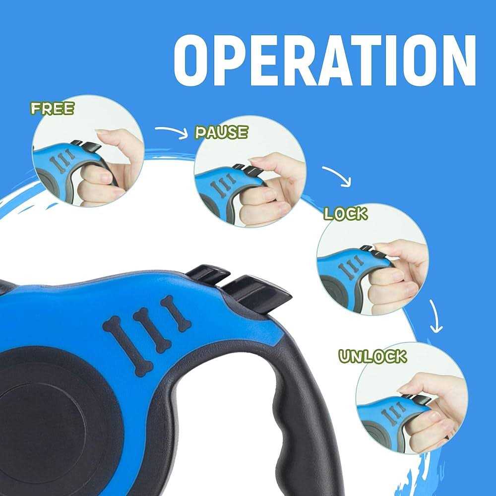 Alternative view of LIEVUIKEN Retractable Dog Leash Automatic Telescopic Tractor Dog Tape, Pet Tape 10/16 FT Durable and Convenient