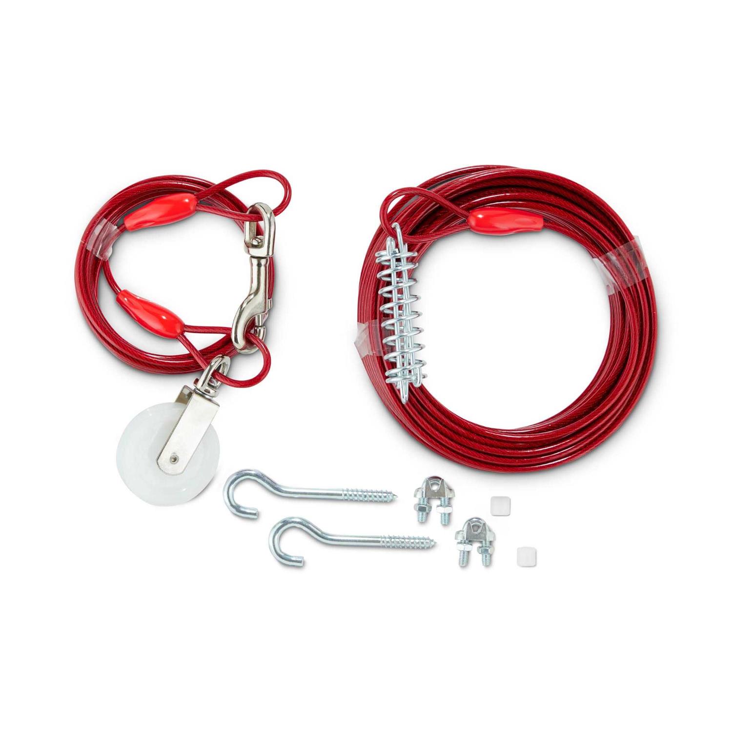 EveryYay Stretch Your Legs Canine Zipline 100' XL Dog Tie-Out Cable with Trolley | Petco