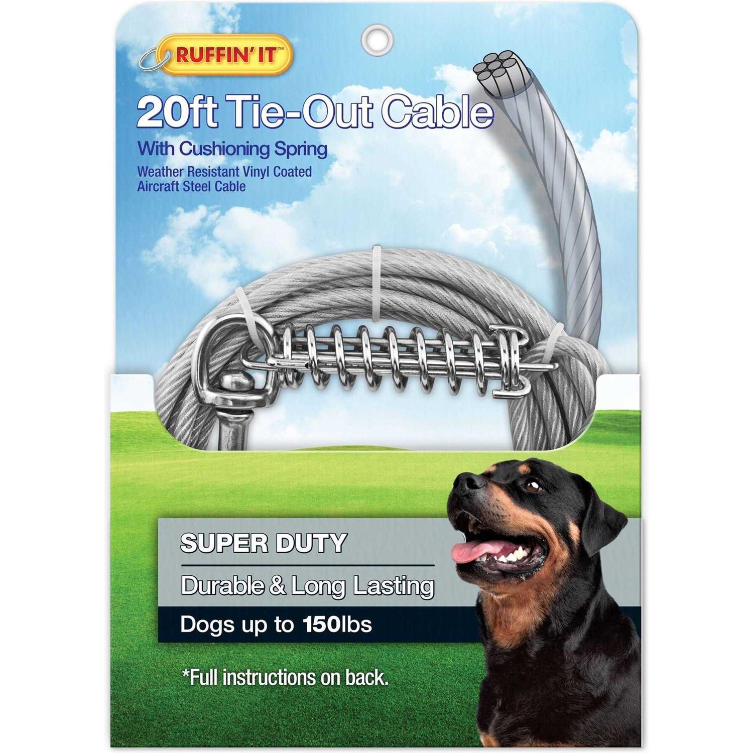 Westminster Pet 29620 Ruffin' It Super-Duty Extra Large Dog Tie-Out Cable