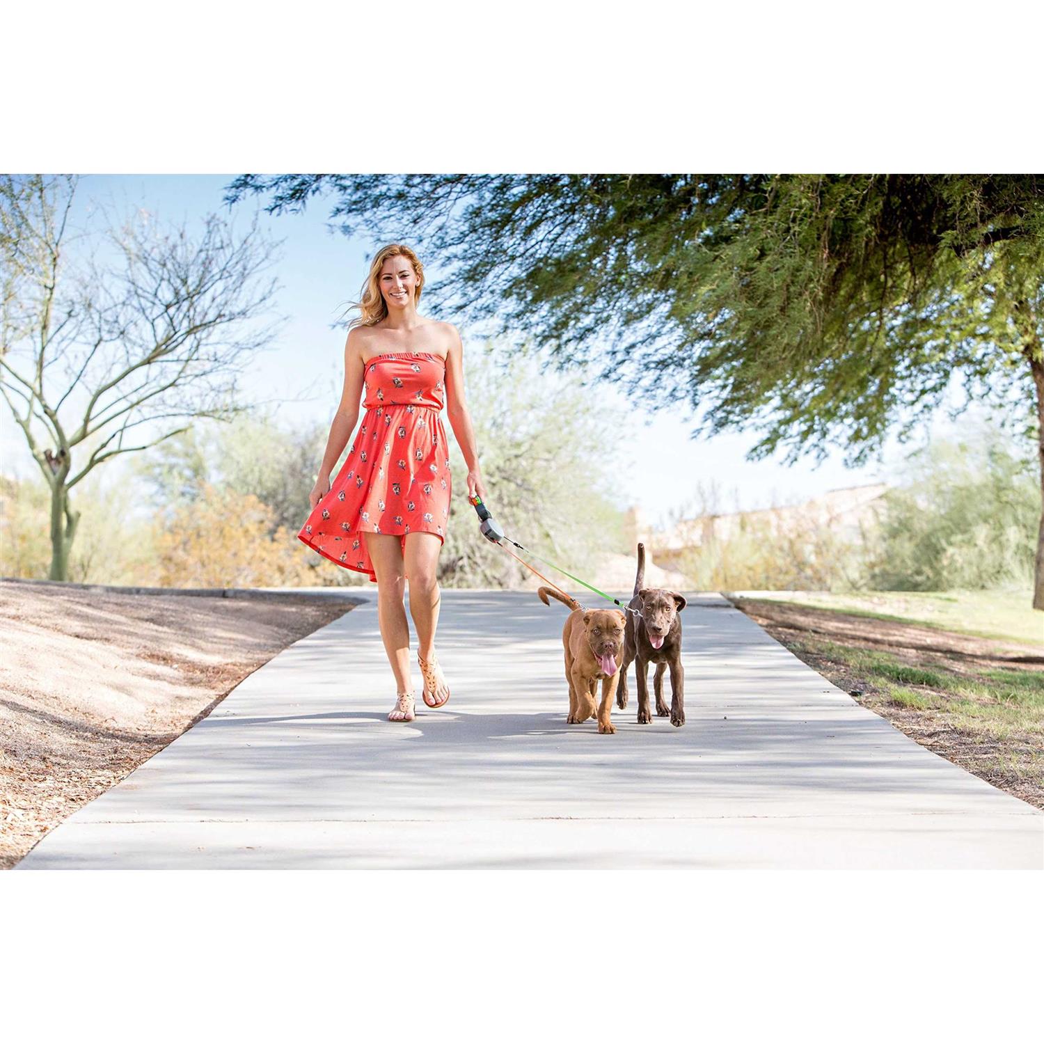 Alternative view of Wigzi Dual Doggie Retractable Leash