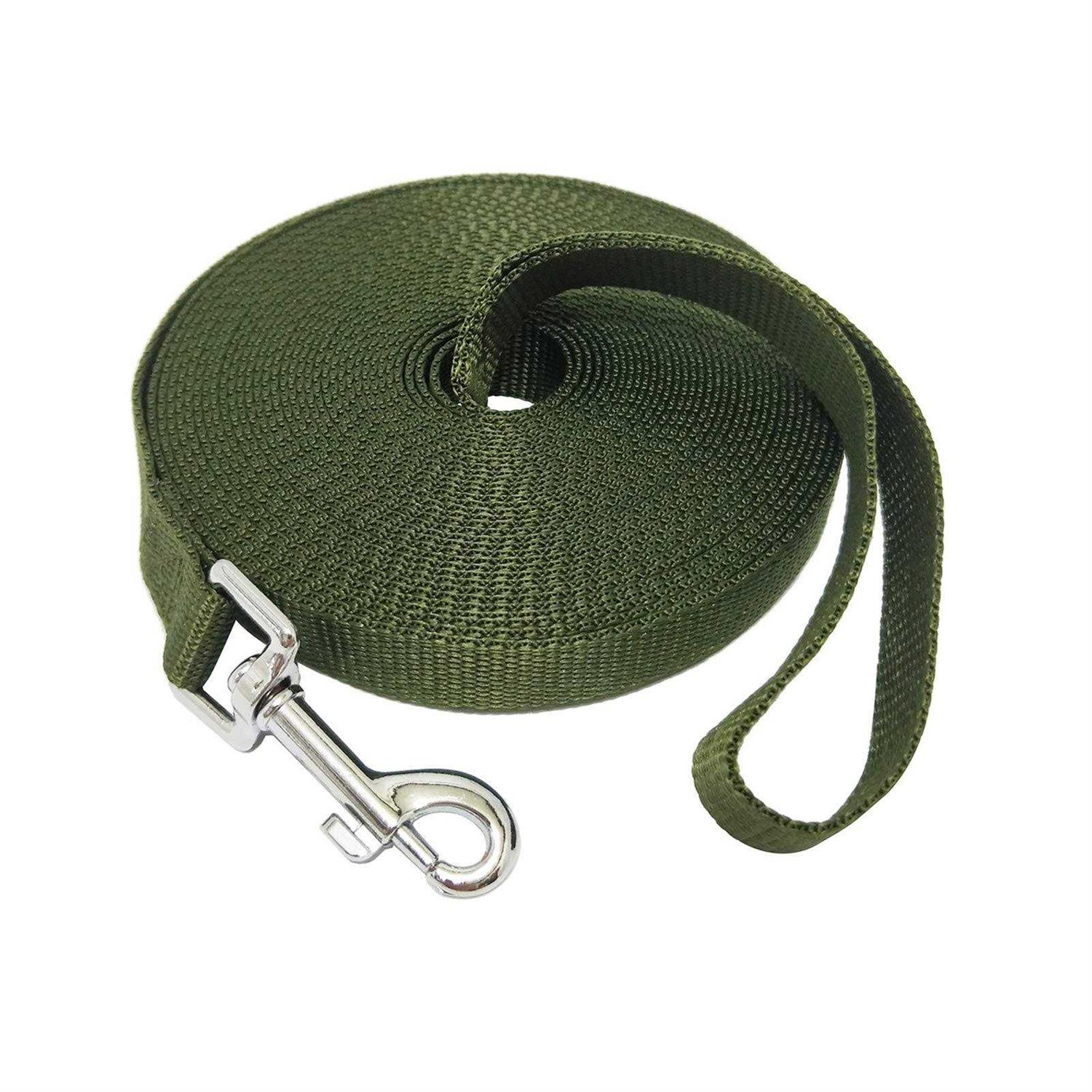 Nylon Training Dog Leash for Small Medium Large Dogs 15ft 20ft 30ft 50ft Long Leash Dog/Puppy Lead for Obedience Recall Training