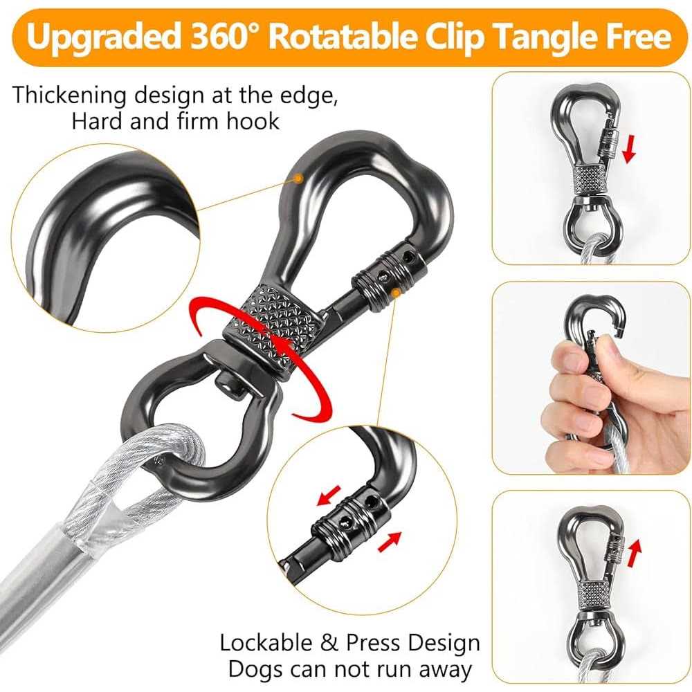 Alternative view of Tresbro Reflective Dog Tie Out Cable for Dogs Up to 250 Pounds
