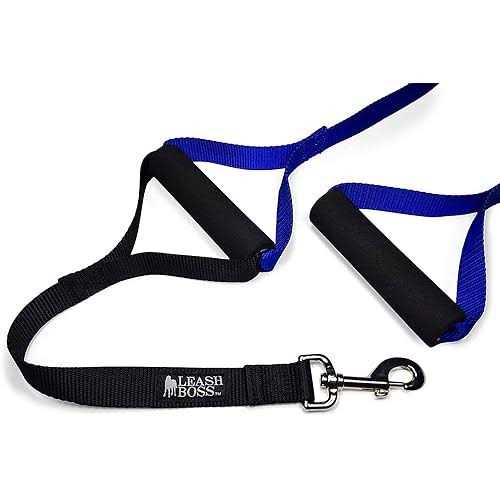 Alternative view of Leashboss Heavy Duty Dog Leash for Large Dogs Double Handle Training Lead for Walking Dogs