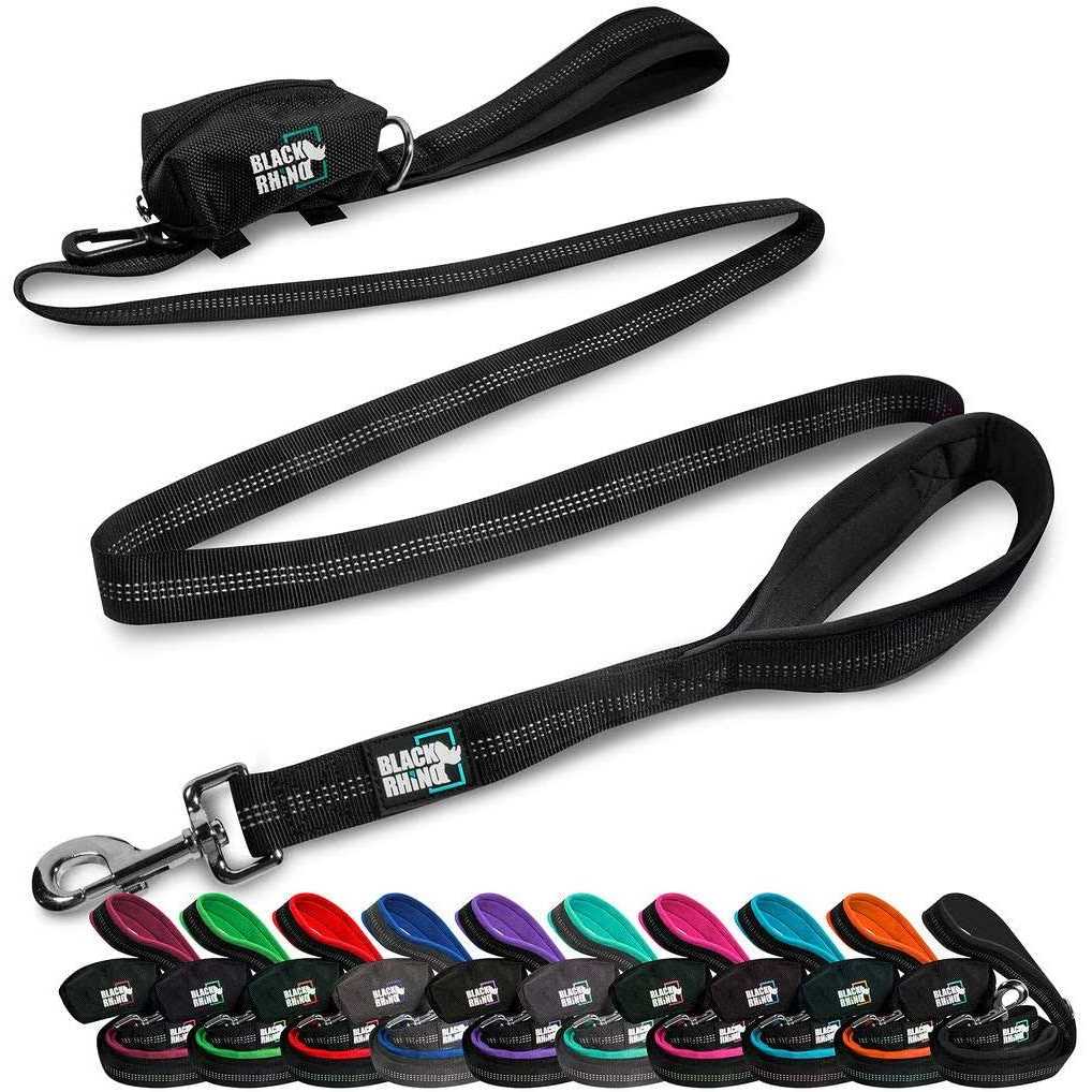 Black Rhino Dog Leash Heavy Duty Medium & Large Dogs Long Leashes