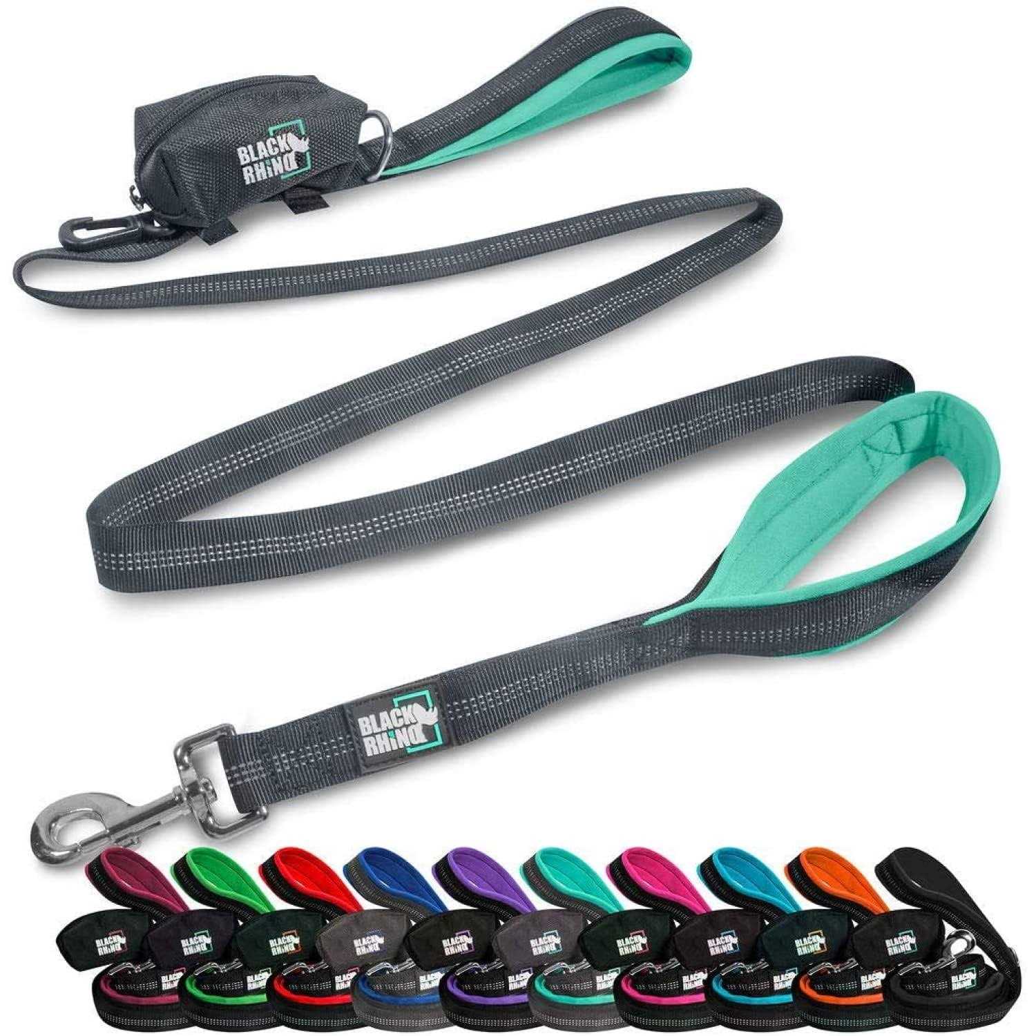 Black Rhino Dog Leash Heavy Duty Medium & Large Dogs Long Leashes